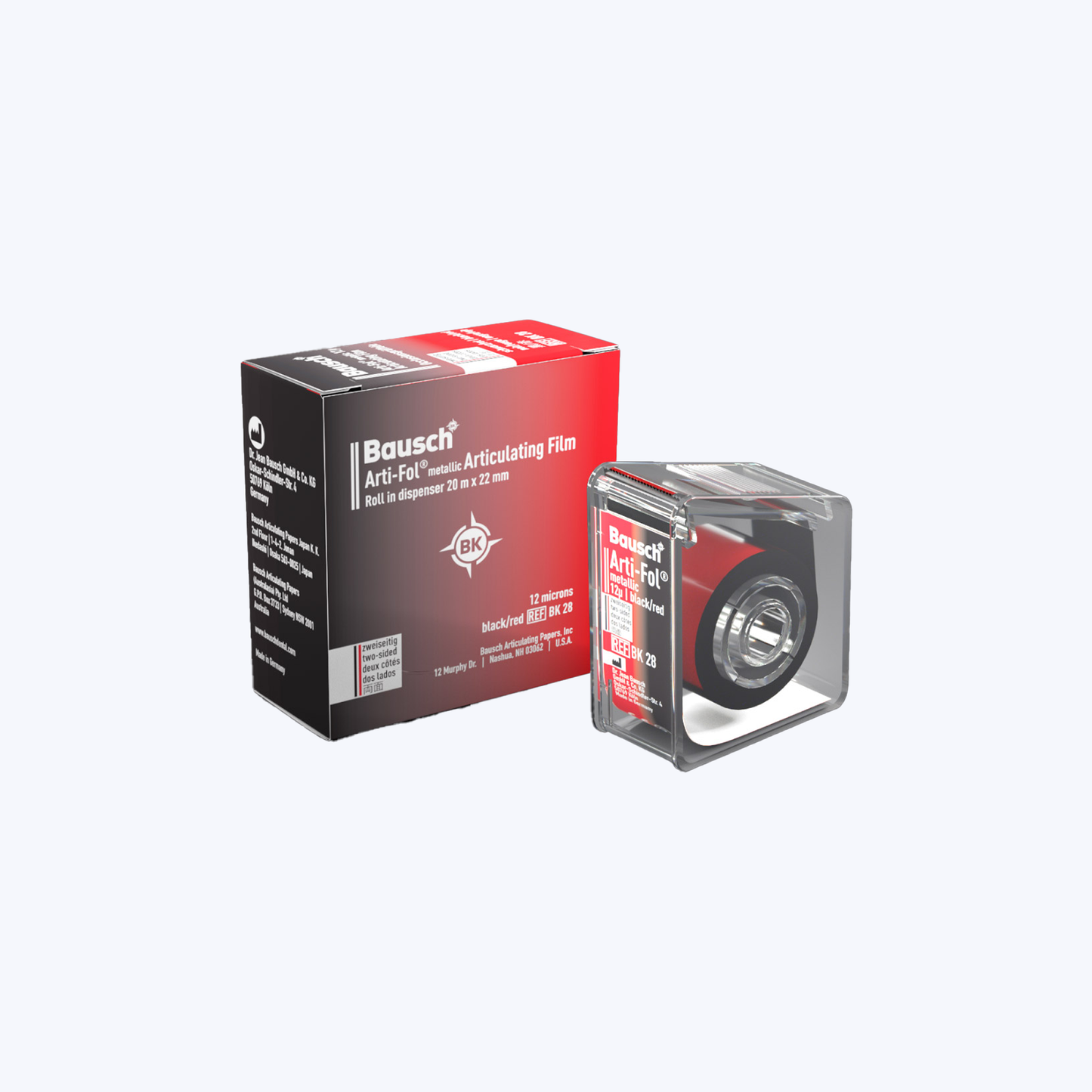 Arti-Fol Plastic in dispenser 1-sided, 22 mm (20 meter, red, 8 )