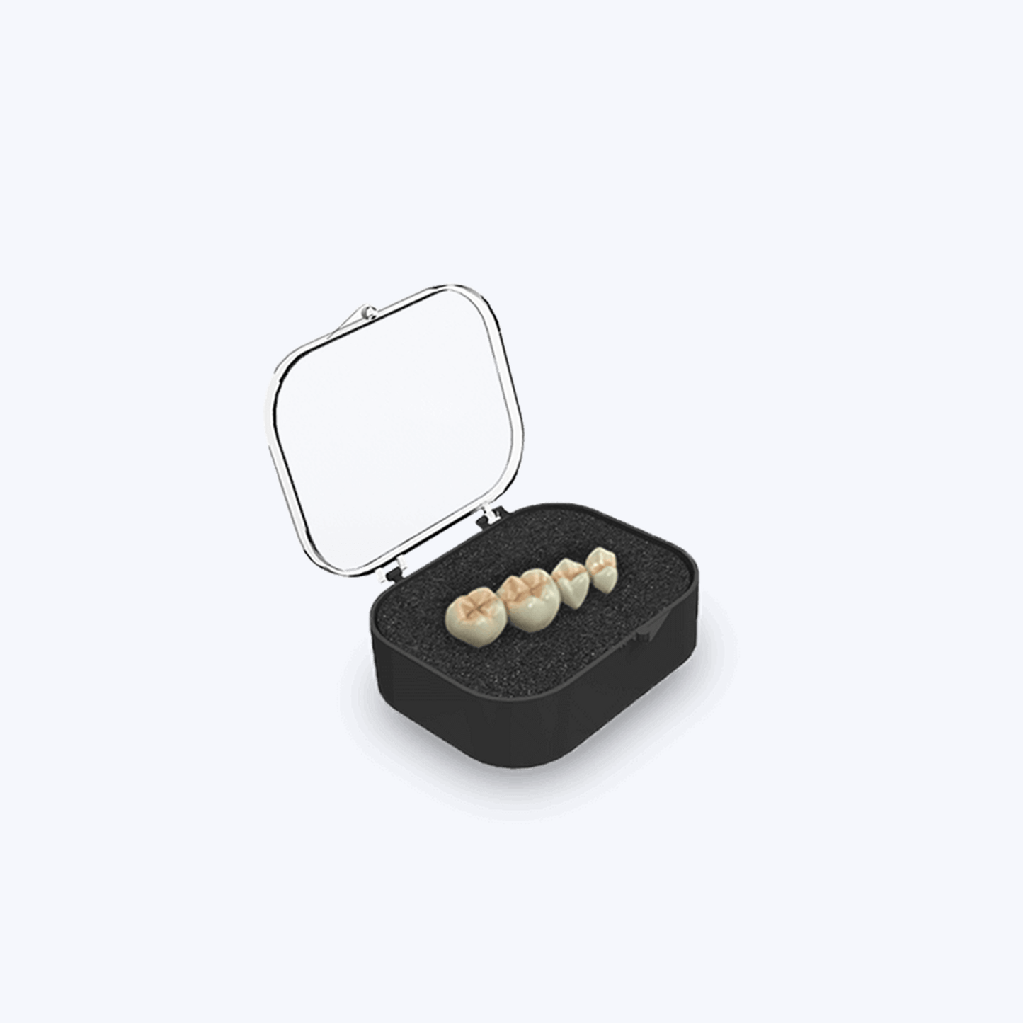 2" Crown Box Round, Clear with Foam
