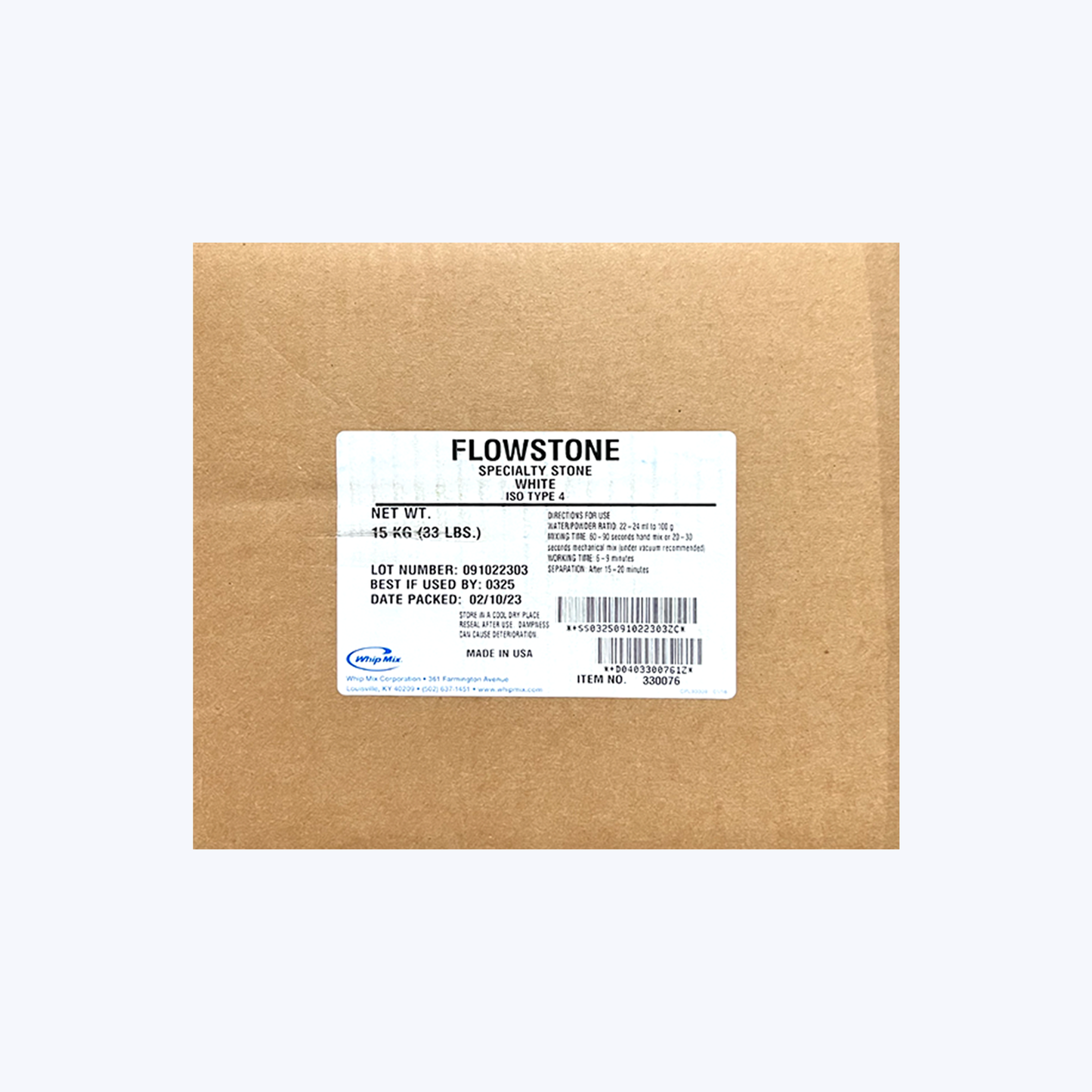 FLOWSTONE WHITE 33#/15KG